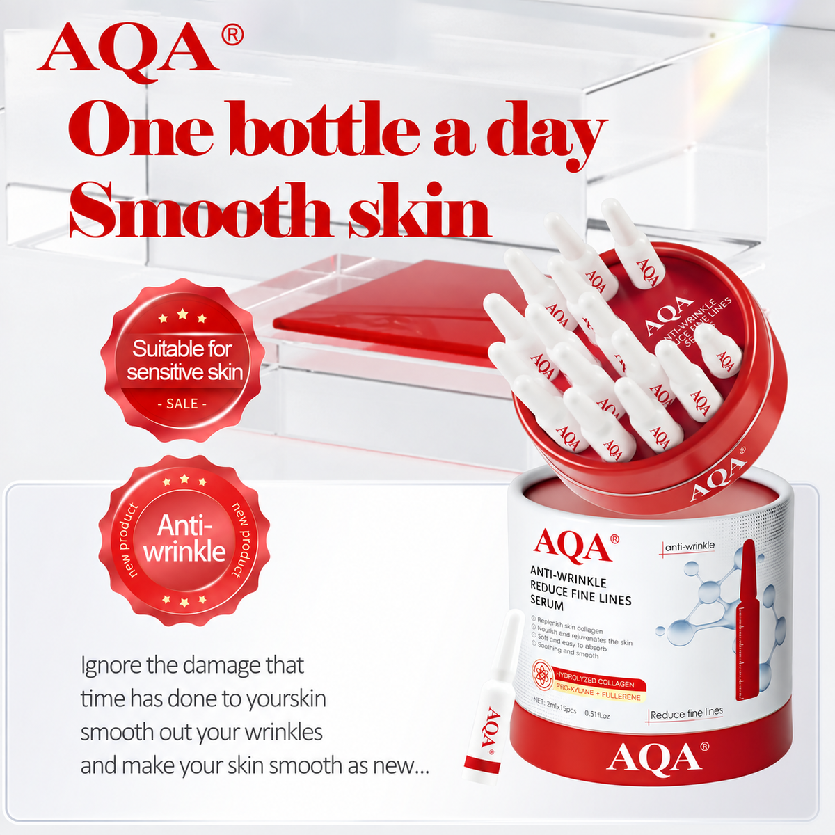 AQA daily serum product poster