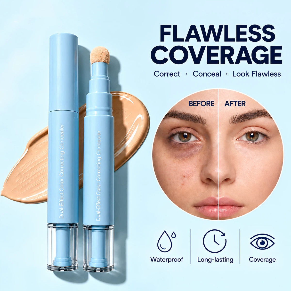 ✨ 24H Full-Coverage Color Correcting Concealer
