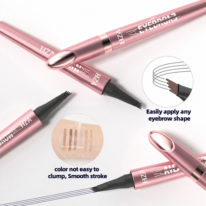 HZA 4-Tip Microblading Eyebrow Pen – Create Natural Hair-Like Brows in Seconds