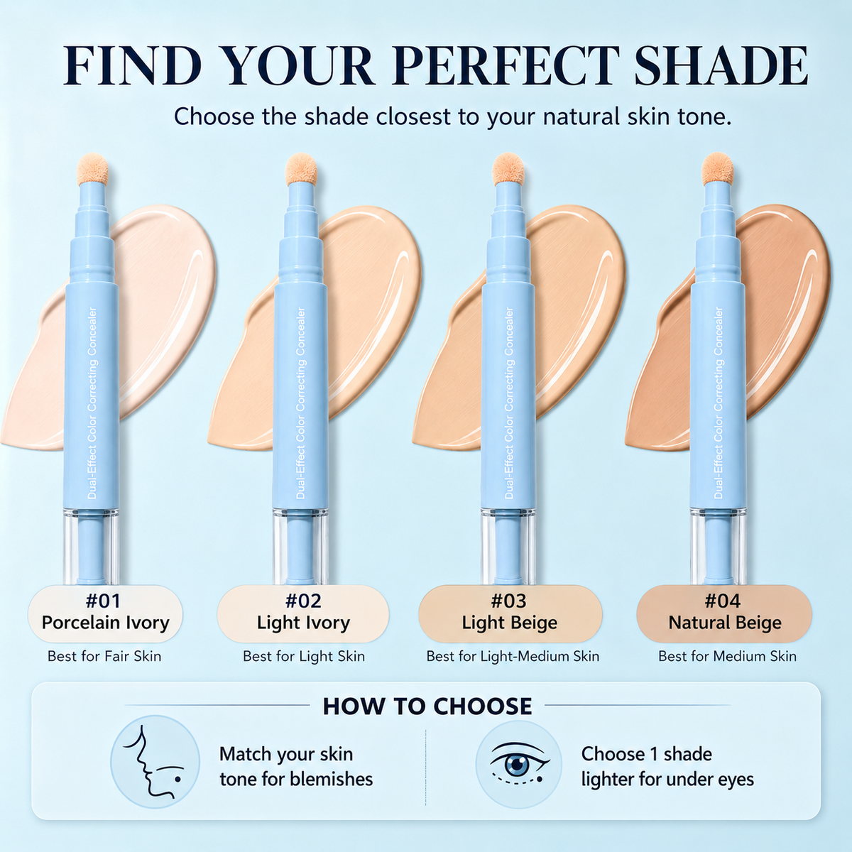✨ 24H Full-Coverage Color Correcting Concealer