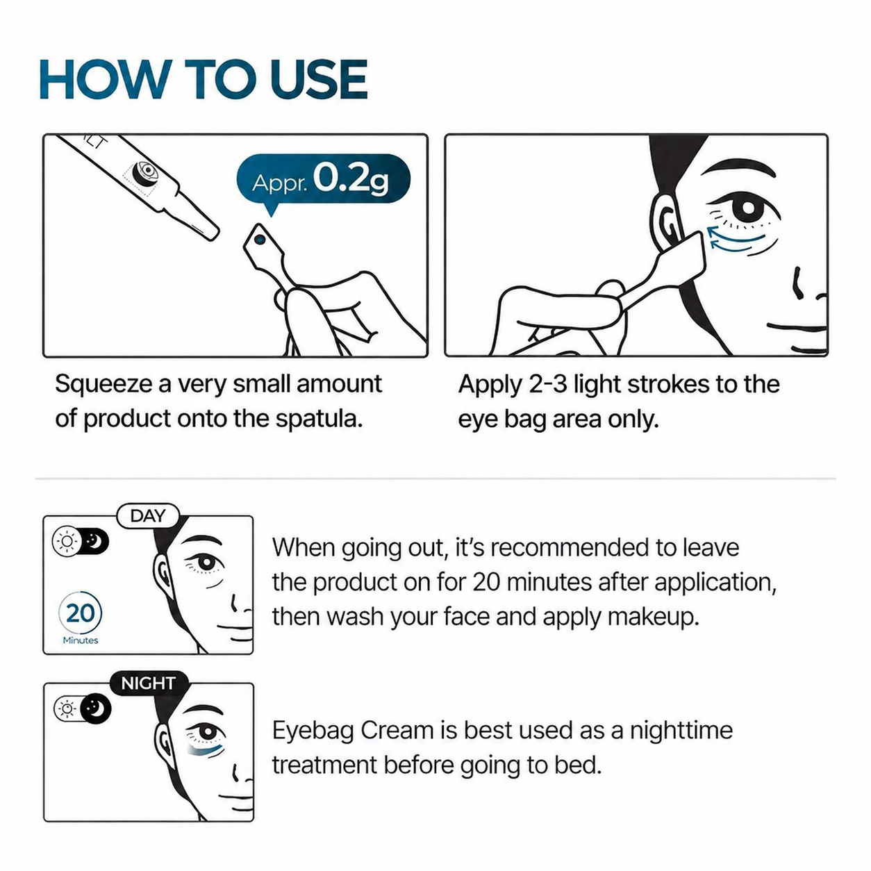 How to use HZA Eyebag Cream