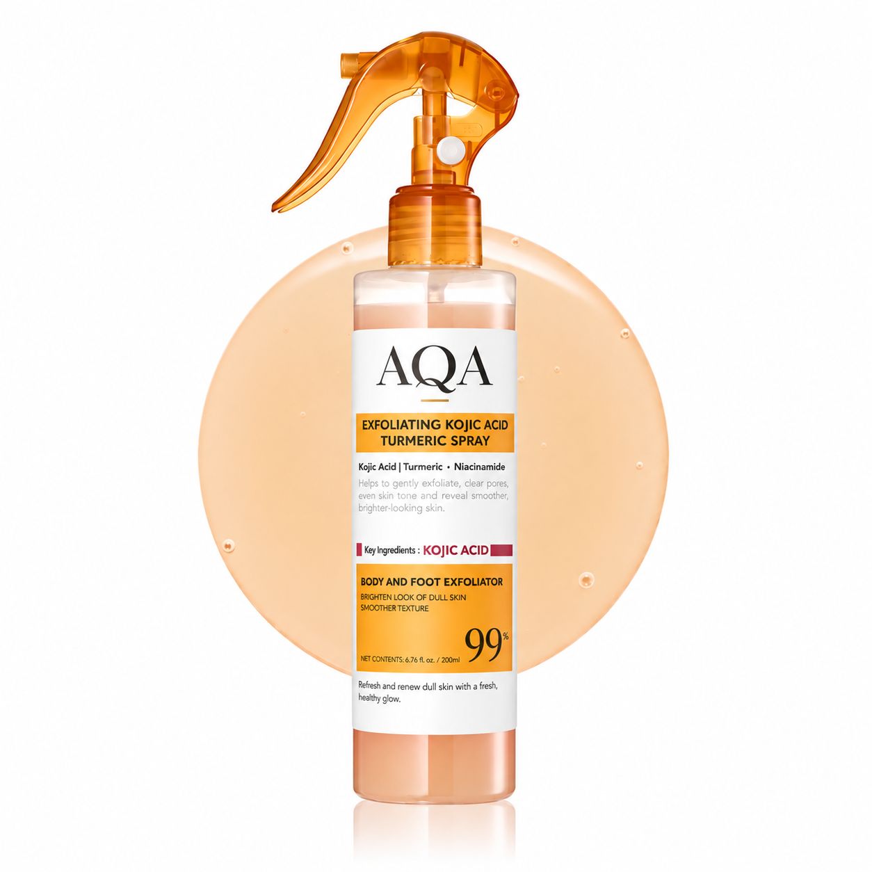 AQA exfoliating body spray product