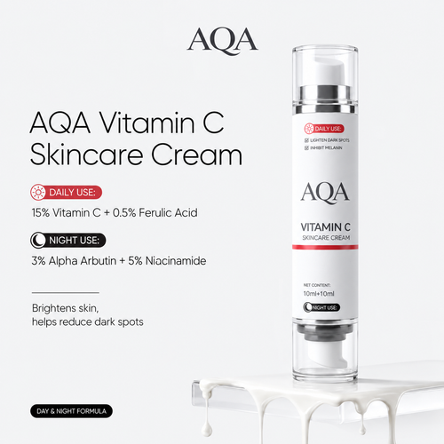 ☁️Vitamin C + 5% Niacinamide Brightening Serum, Dual Chamber Dark Spot Corrector