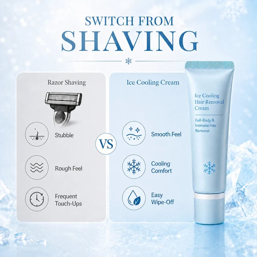 Cooling cream texture and product