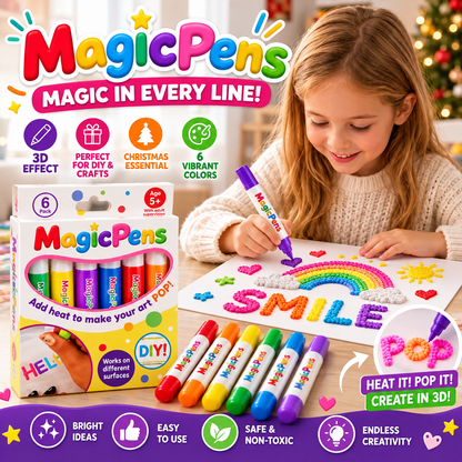 🎄🎁 Best Christmas Gift Ever! 🔮 Magic Pen – Draw 3D with One Stroke! ✨ DIY Bubble Magic Drawing Pens